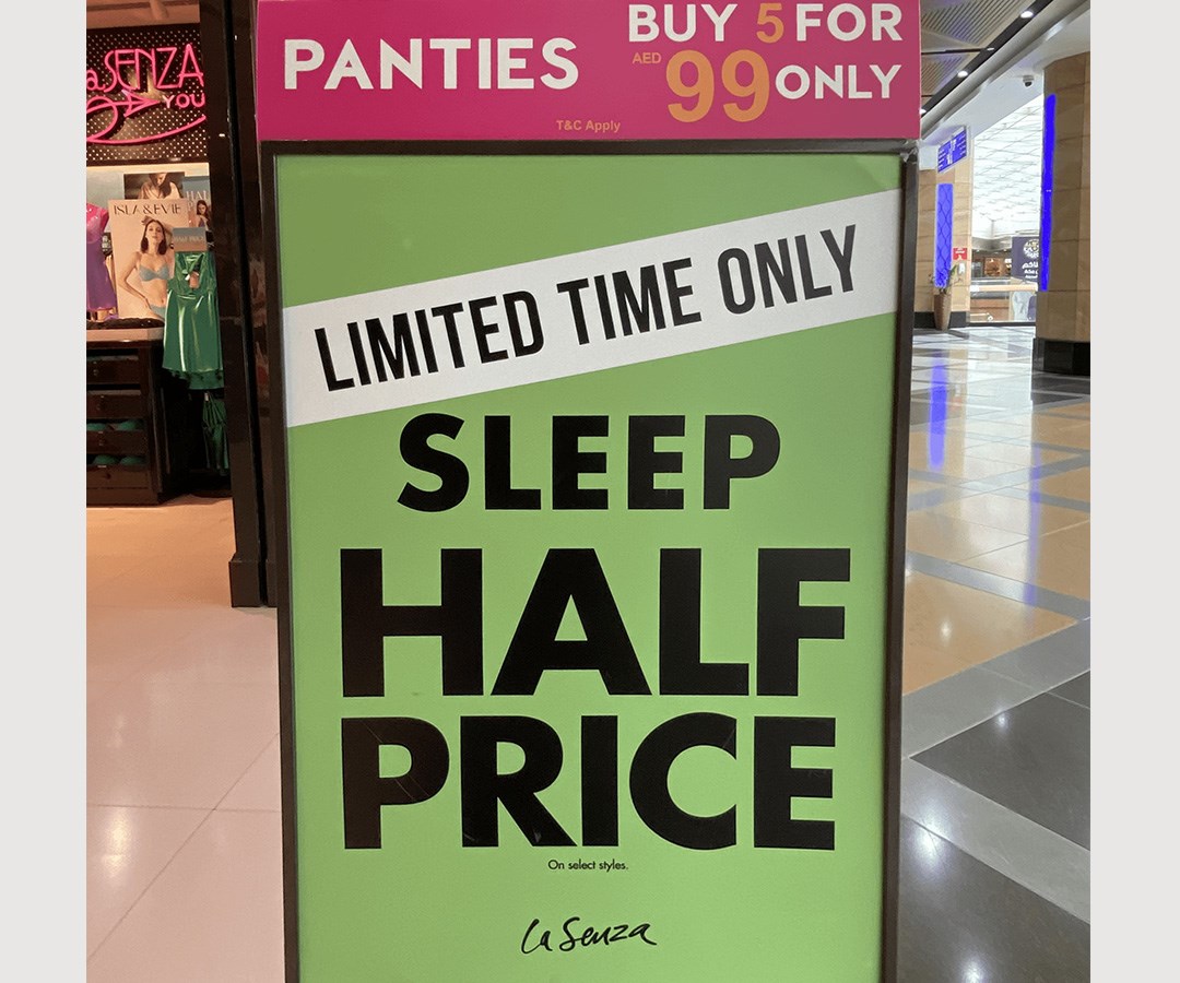 La Senza - Sleep For Half Price 5 for 99AED on panties